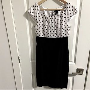 White House Black Market Polka dot Bandage dress